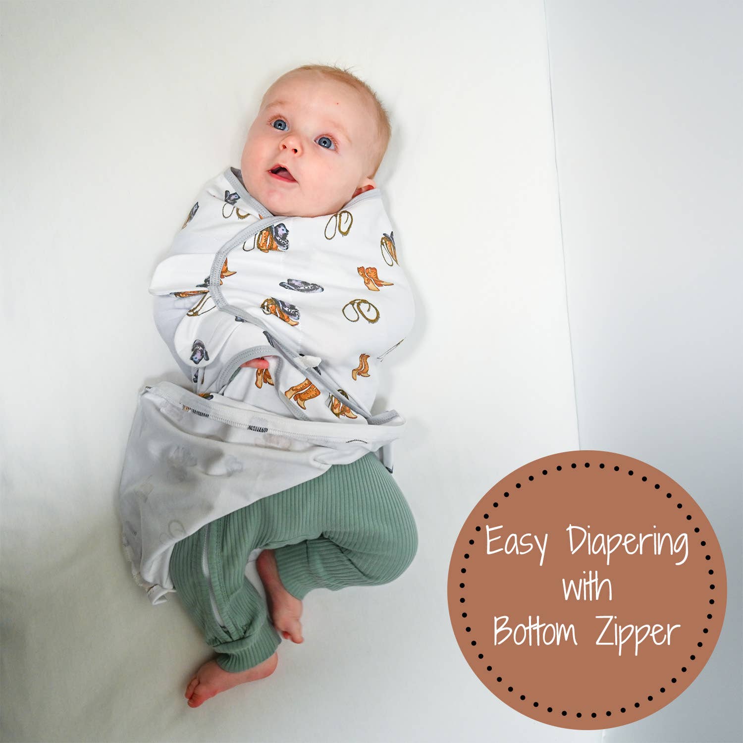 Life Is Better In Boots Baby Sleep Swaddle Organic Cotton