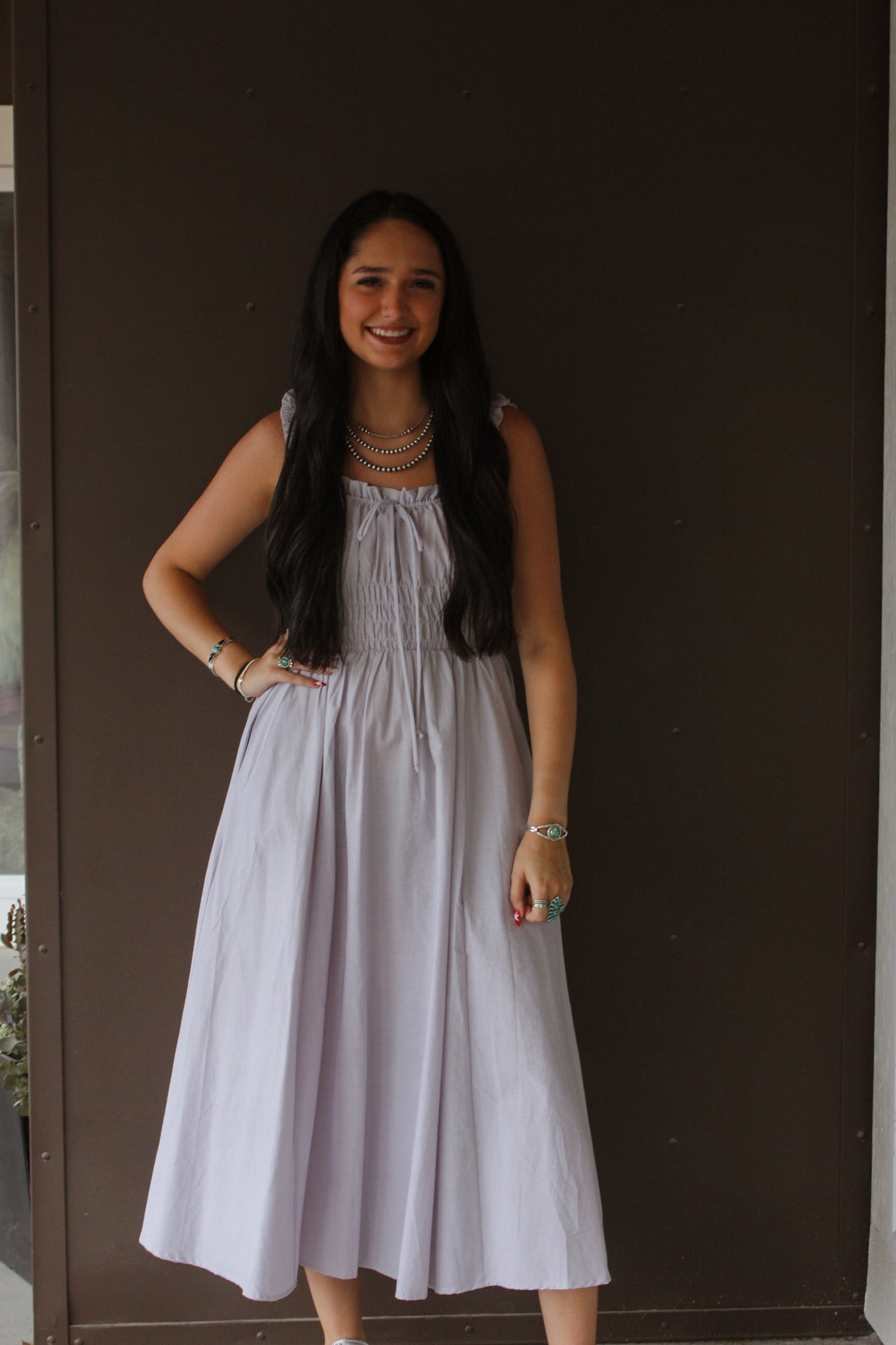 Woven Cotton Sleeveless Dress