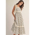 Vintage Rose Garden Crochet Trim Maxi Sundress