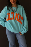 Teal Lulu Mac Crewneck
