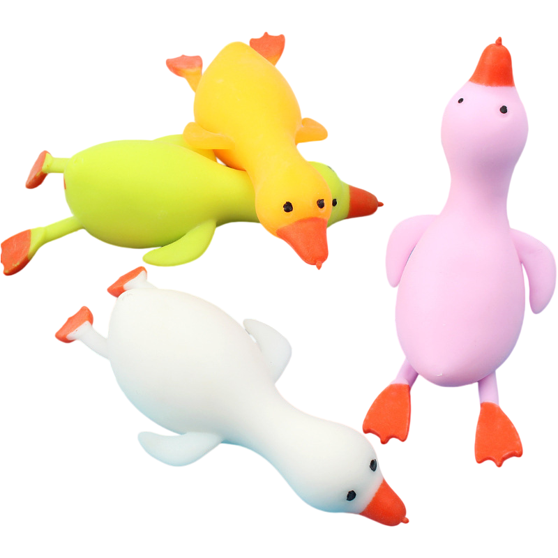 Cartoon Solid Duck Squishy Slow Rising Stress Relief Squeeze Toy Box Set