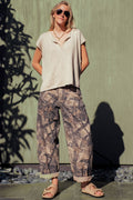 Camo Print Cotton Balloon Pants