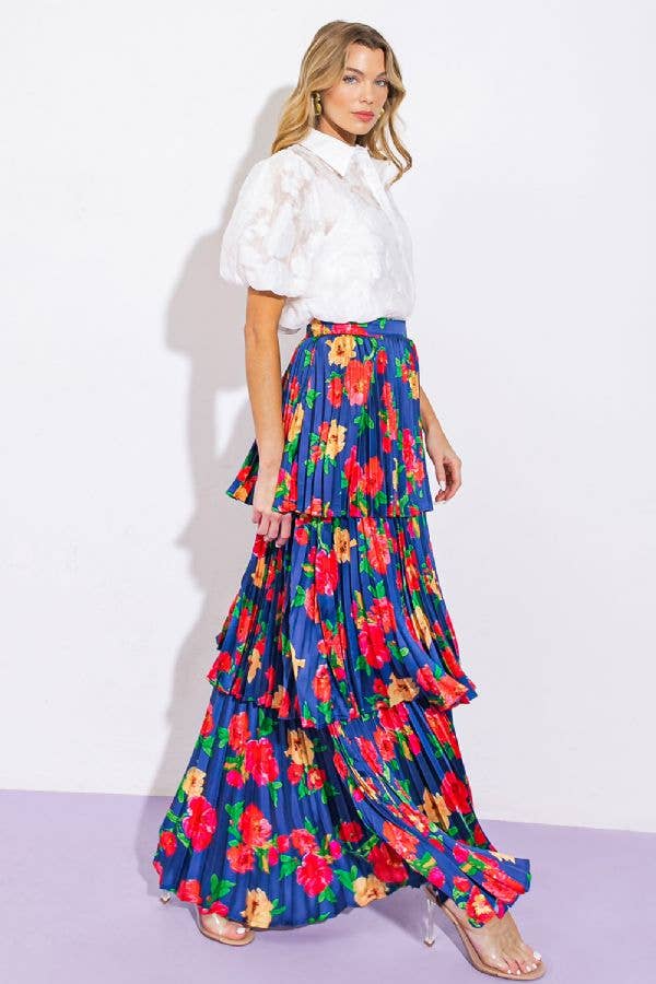 Floral Ruffle Skirt