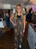 Floral Tapestry Overalls
