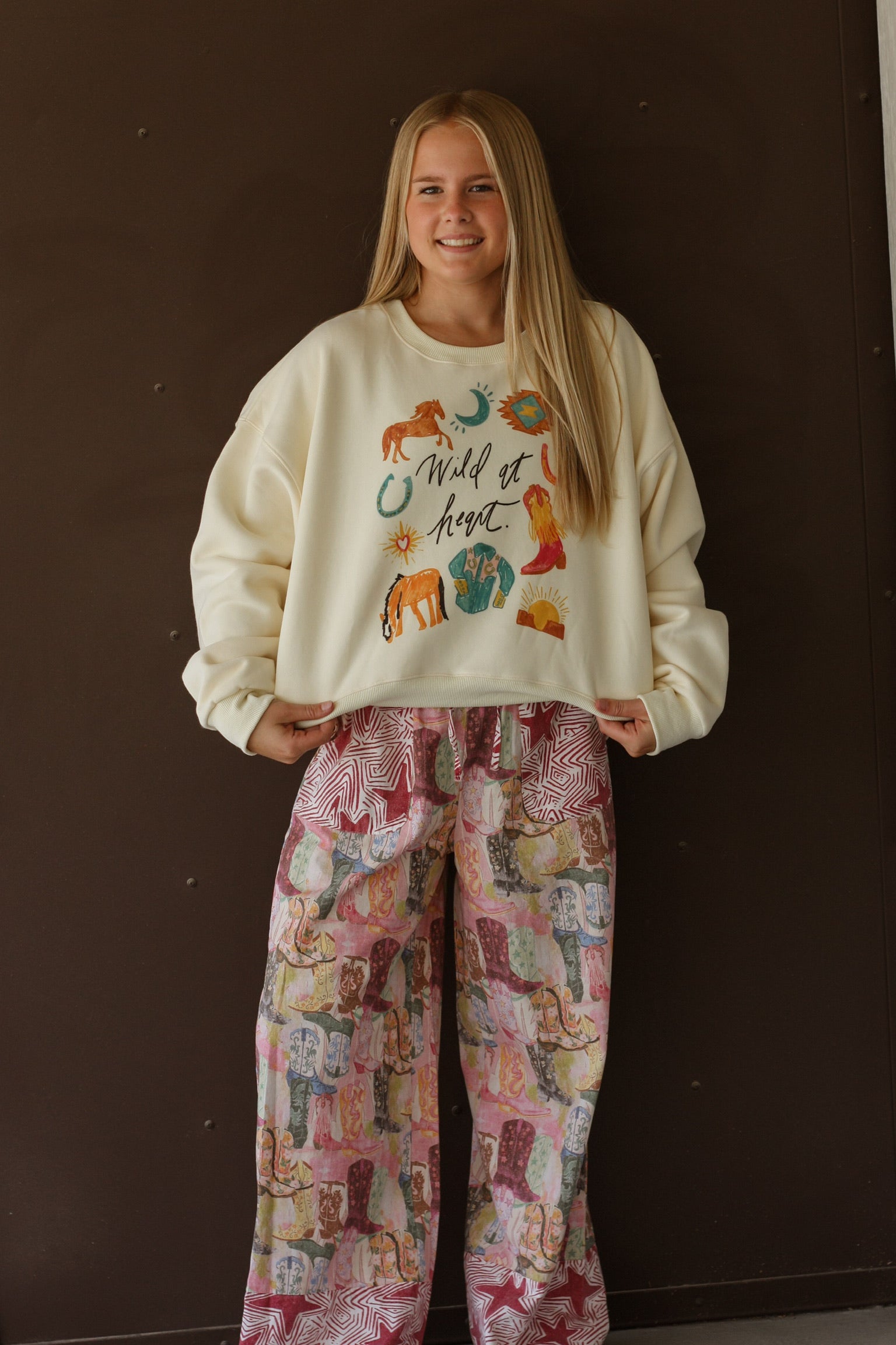 Wild At Heart Cropped Sweatshirt