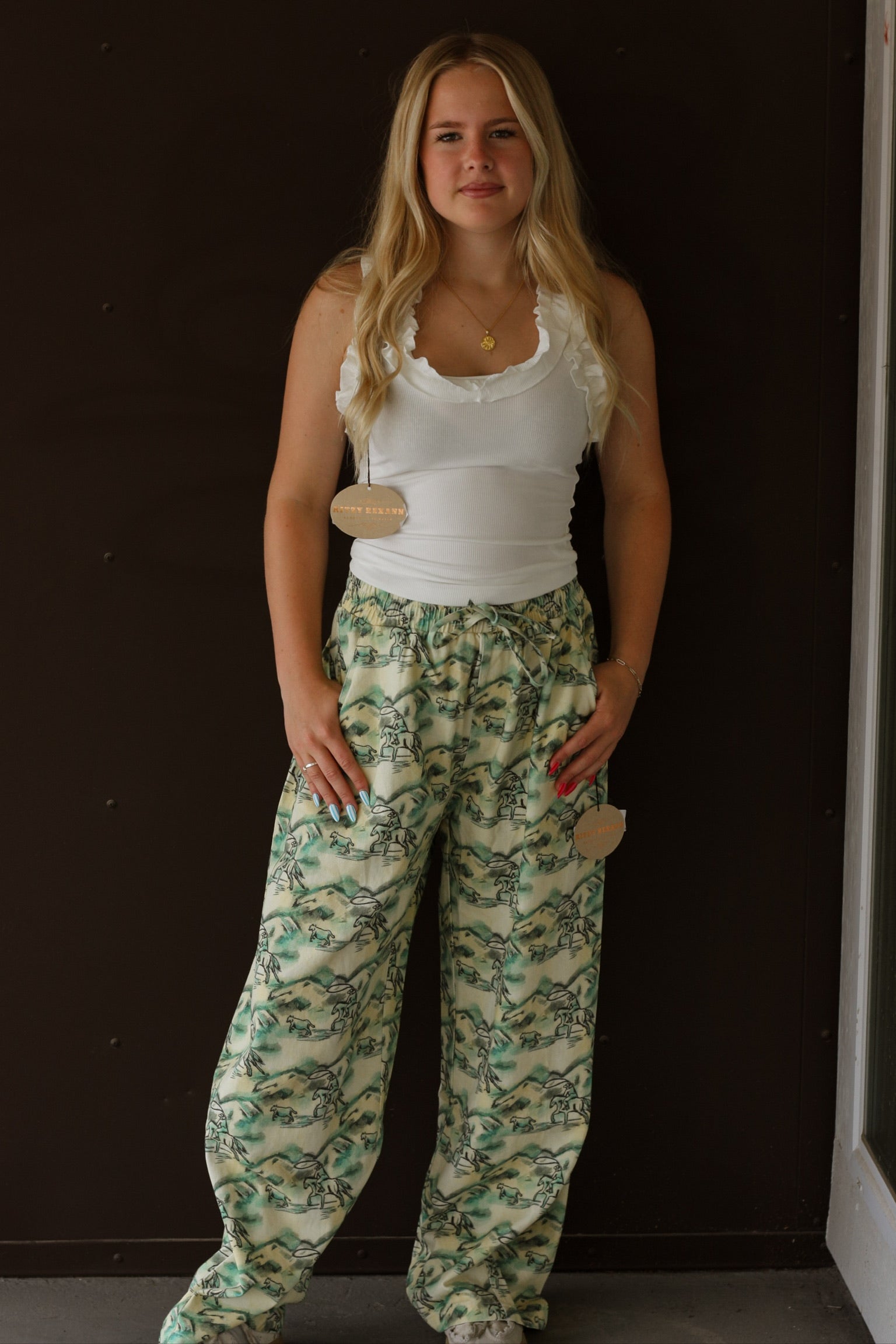 Turqoise Cowboy Slouch Jean