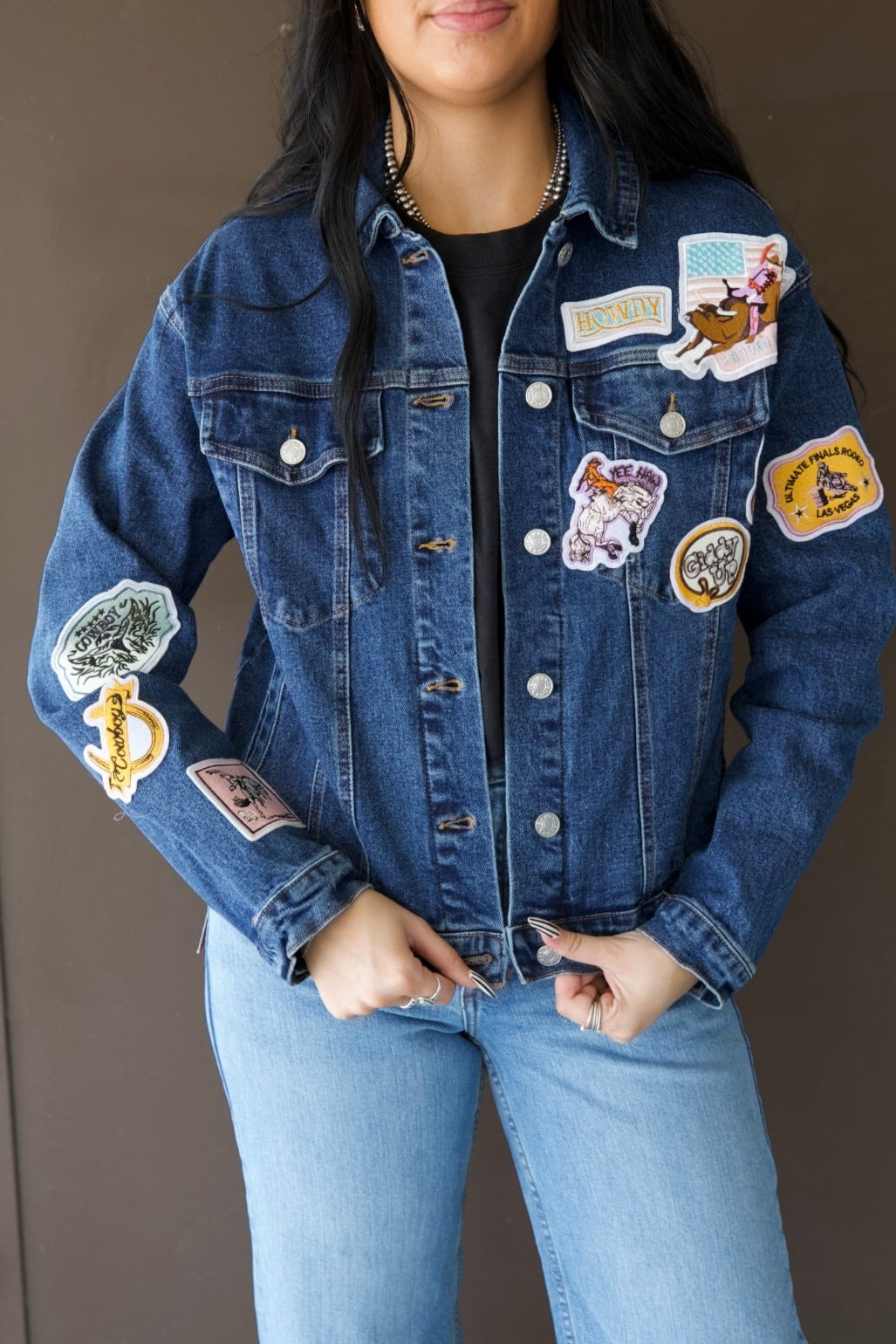 Patched Denim Jacket
