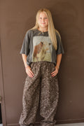 Paisley Printed High Waisted Joggers
