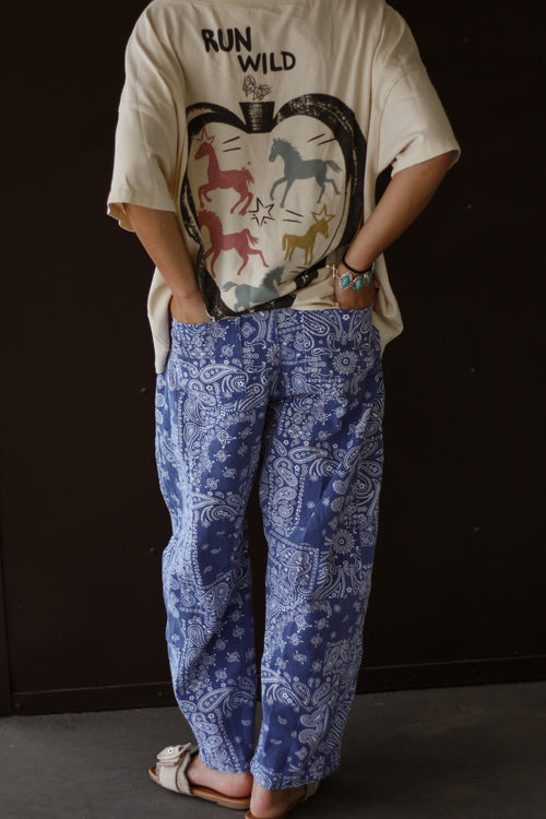 Bandana Barrel Jean