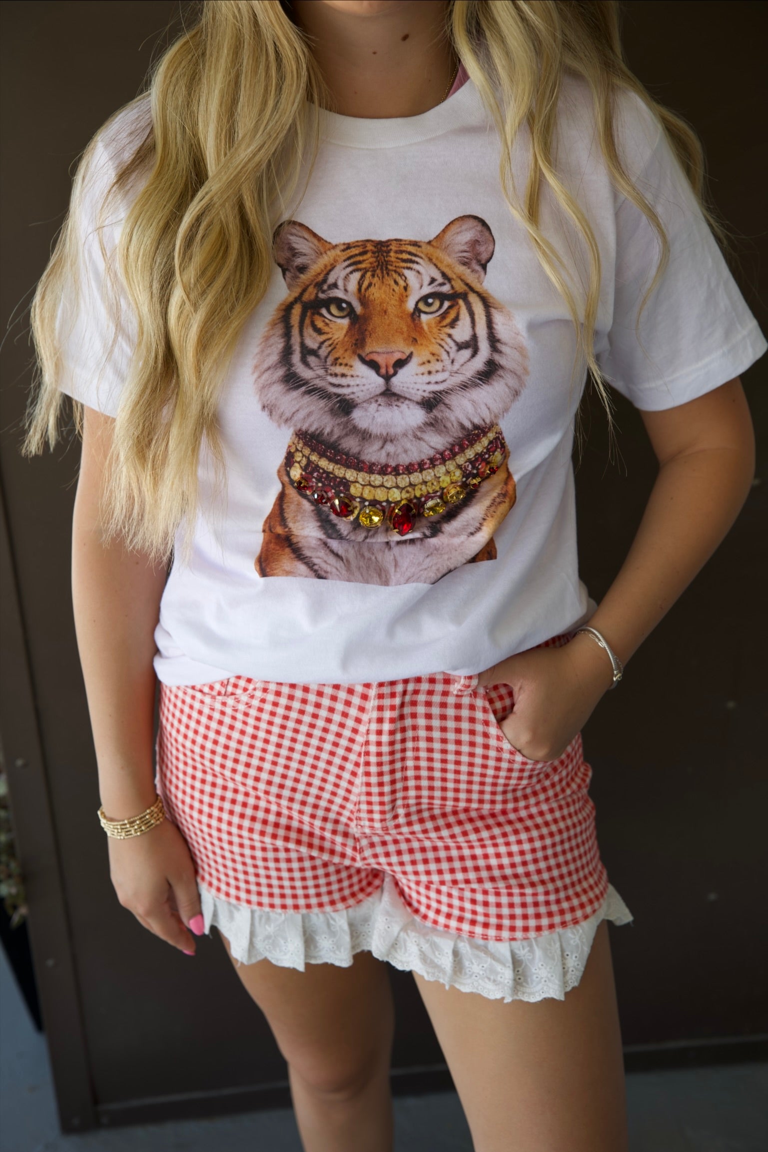 Go Tigers Bedazzled Tee