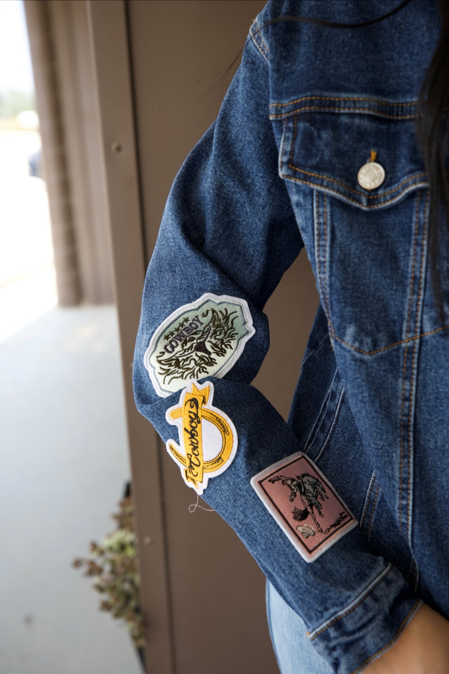 Patched Denim Jacket
