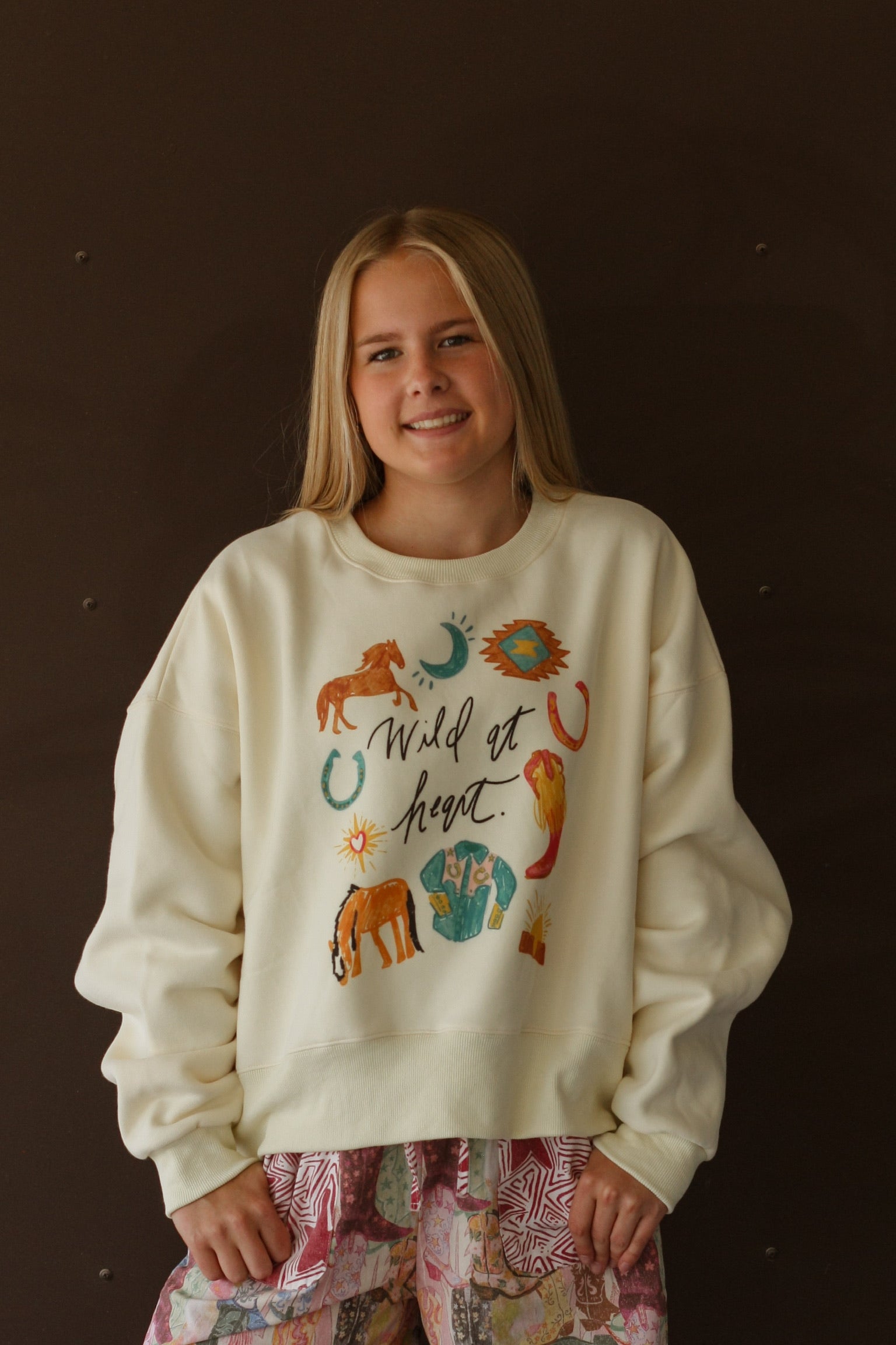 Wild At Heart Cropped Sweatshirt