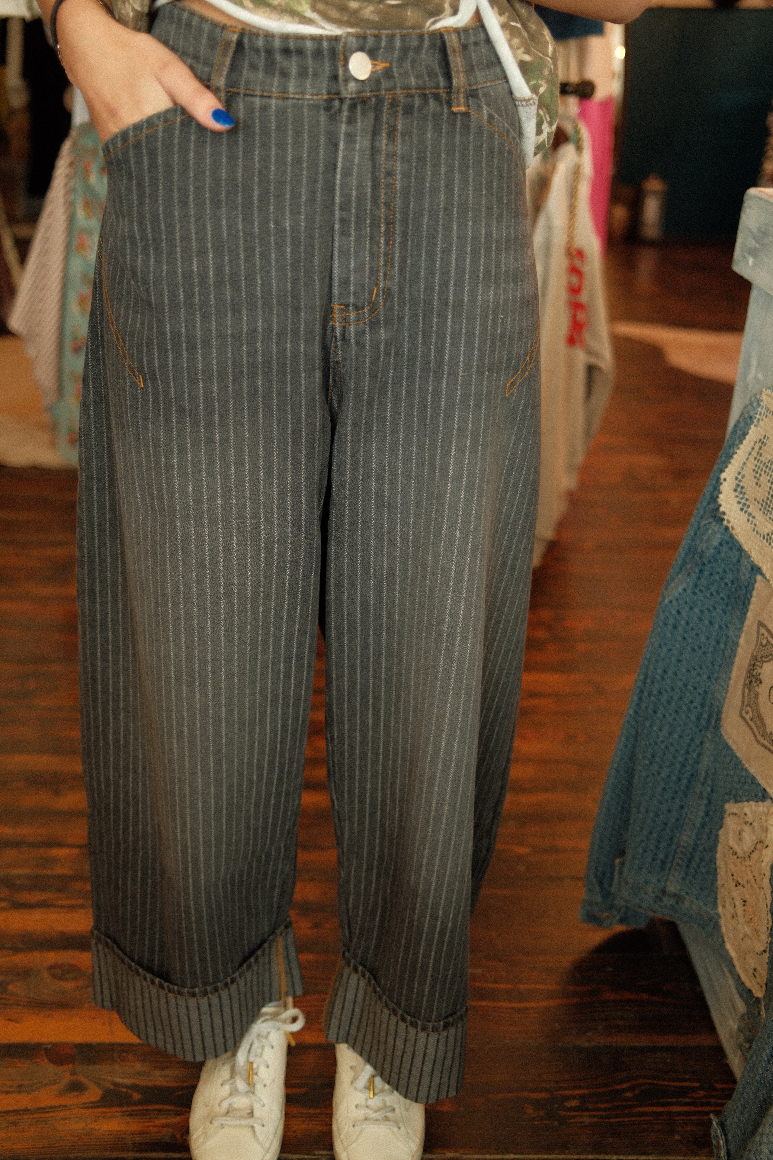 Striped Carpenter Pants