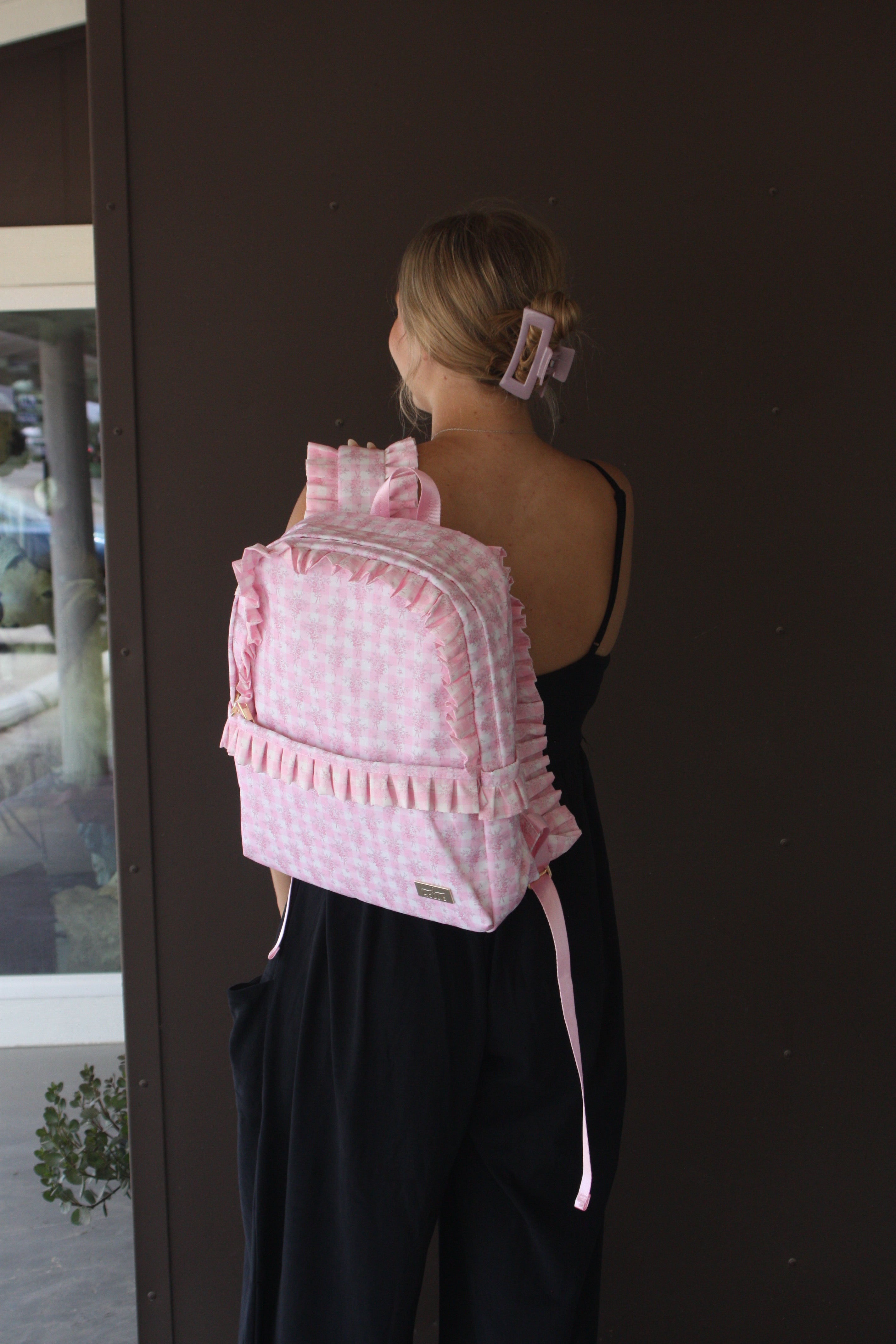 Pink Floral Backpack