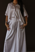Satin A-Line Palazzo Pants