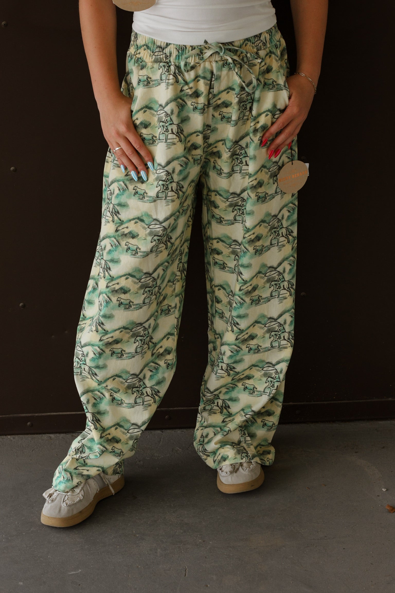 Turqoise Cowboy Slouch Jean