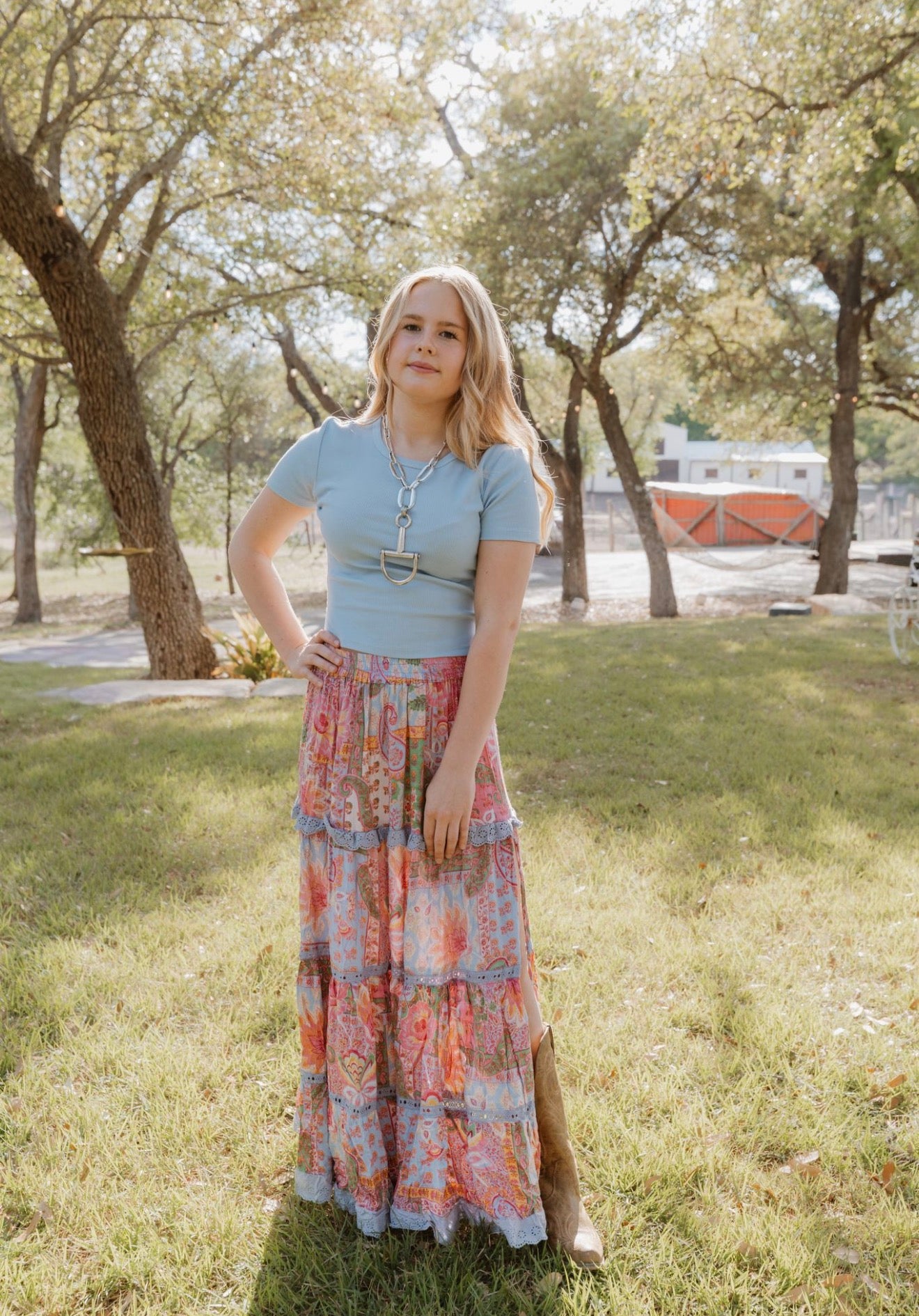 Pink Paisley Darling Skirt