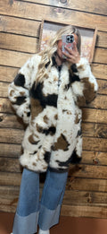 Davi+Dani Faux Fur Cowhide Jacket