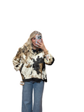 Berek Fun In Fur Bolero Jacket Brown-Ivory