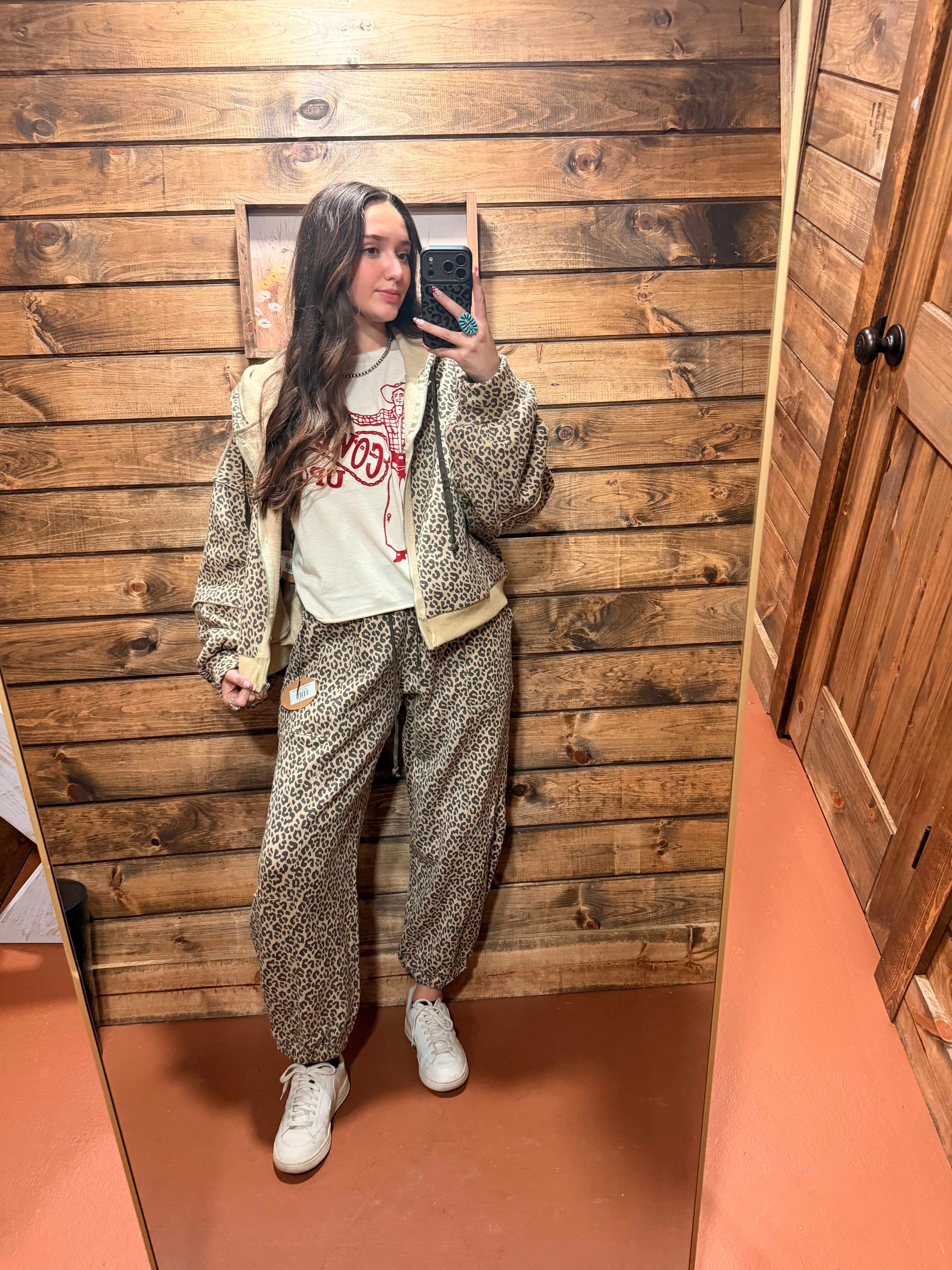 Drawstring Cheetah Pants