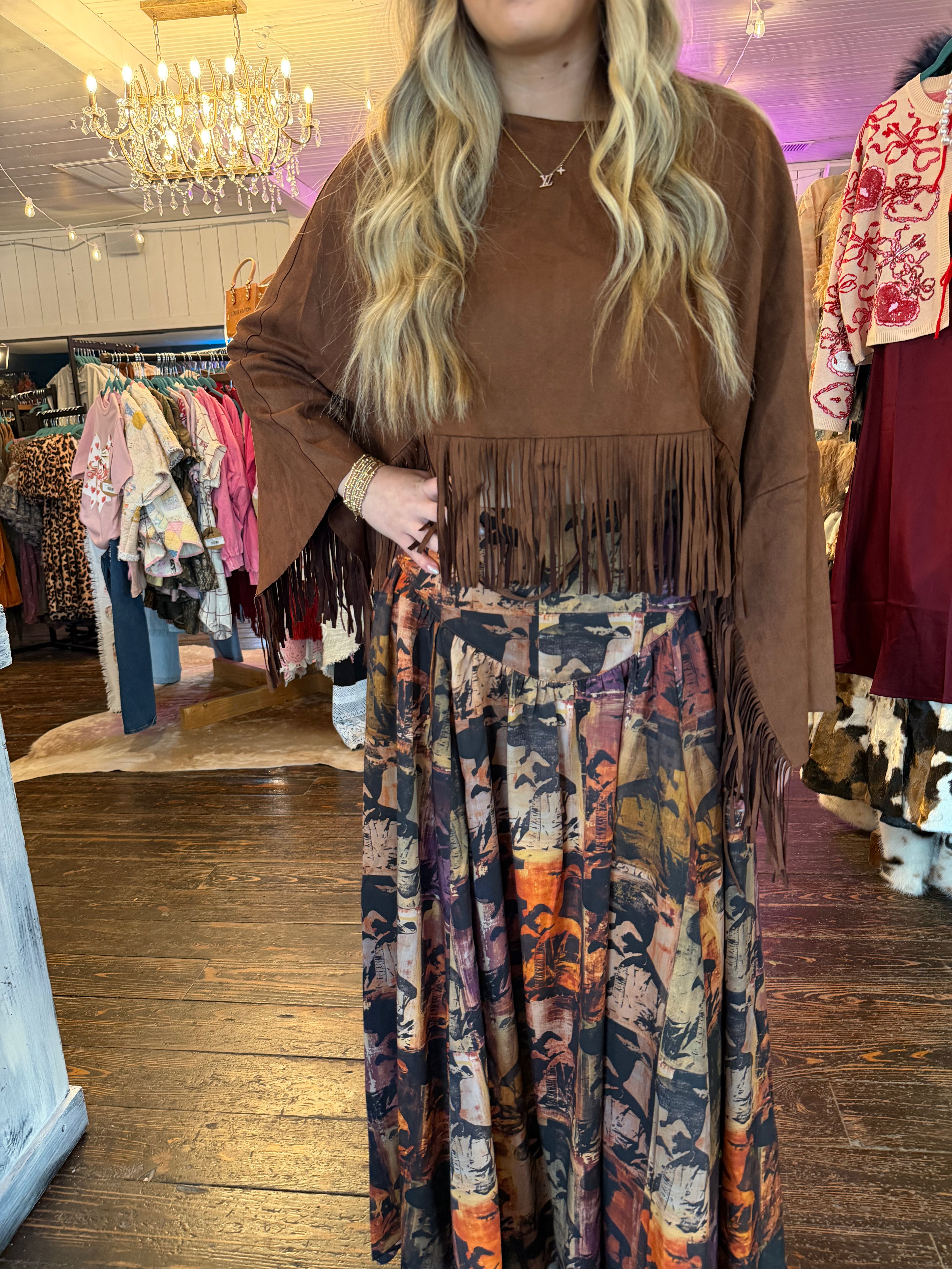 Double D Ranch 8mm Skirt Print