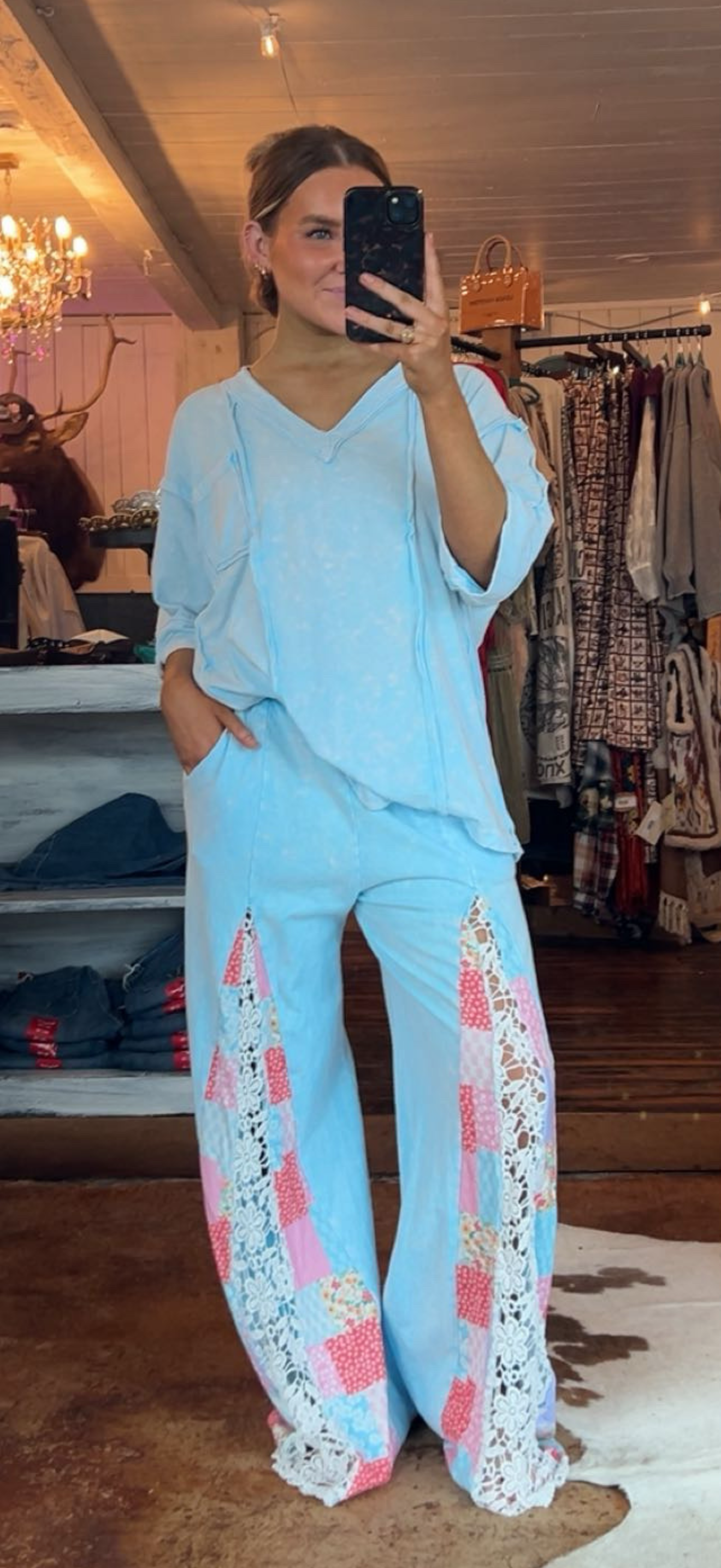 Lace Patchwork Lounge Pant