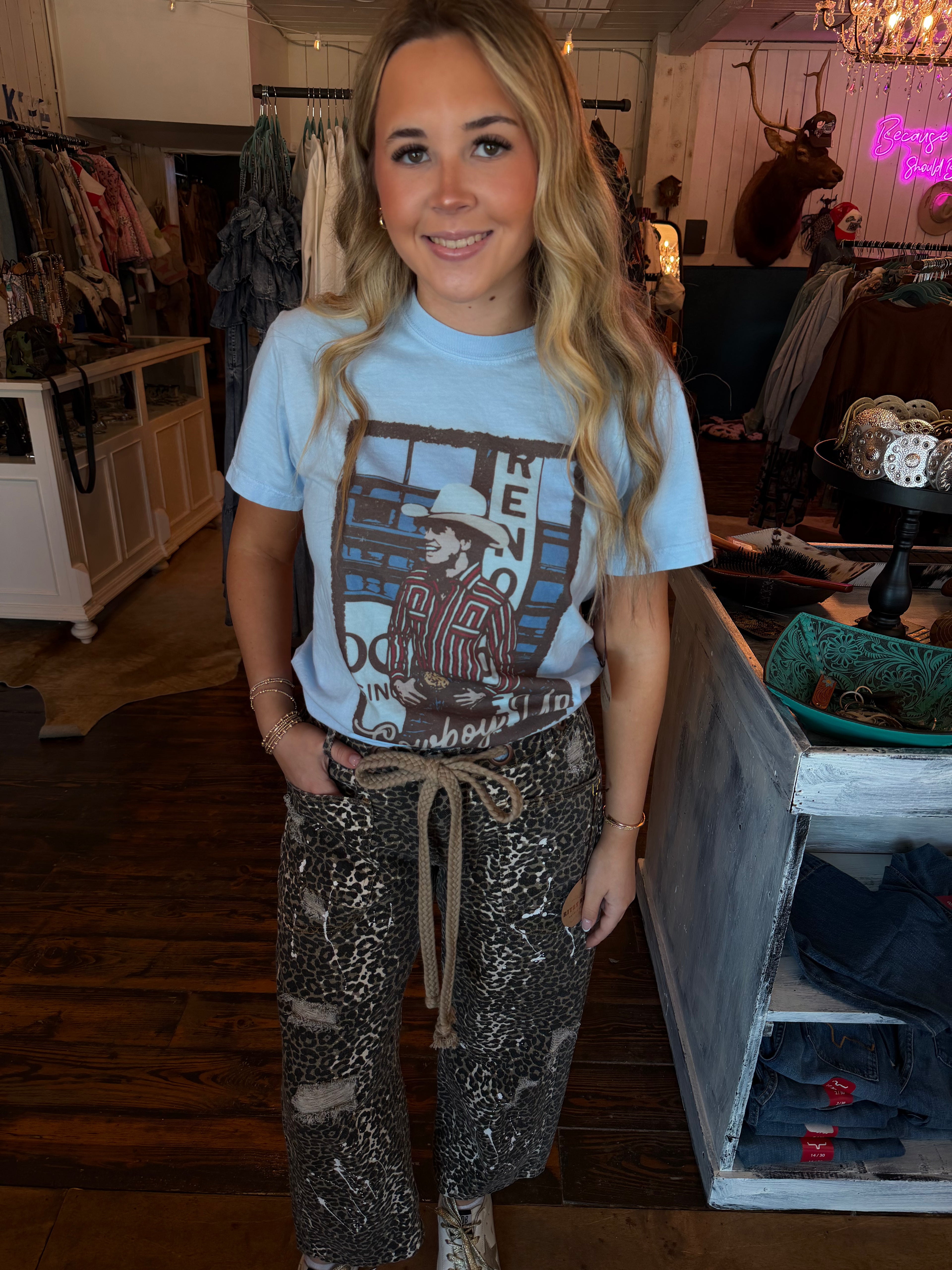 Distressed Pants Leopard