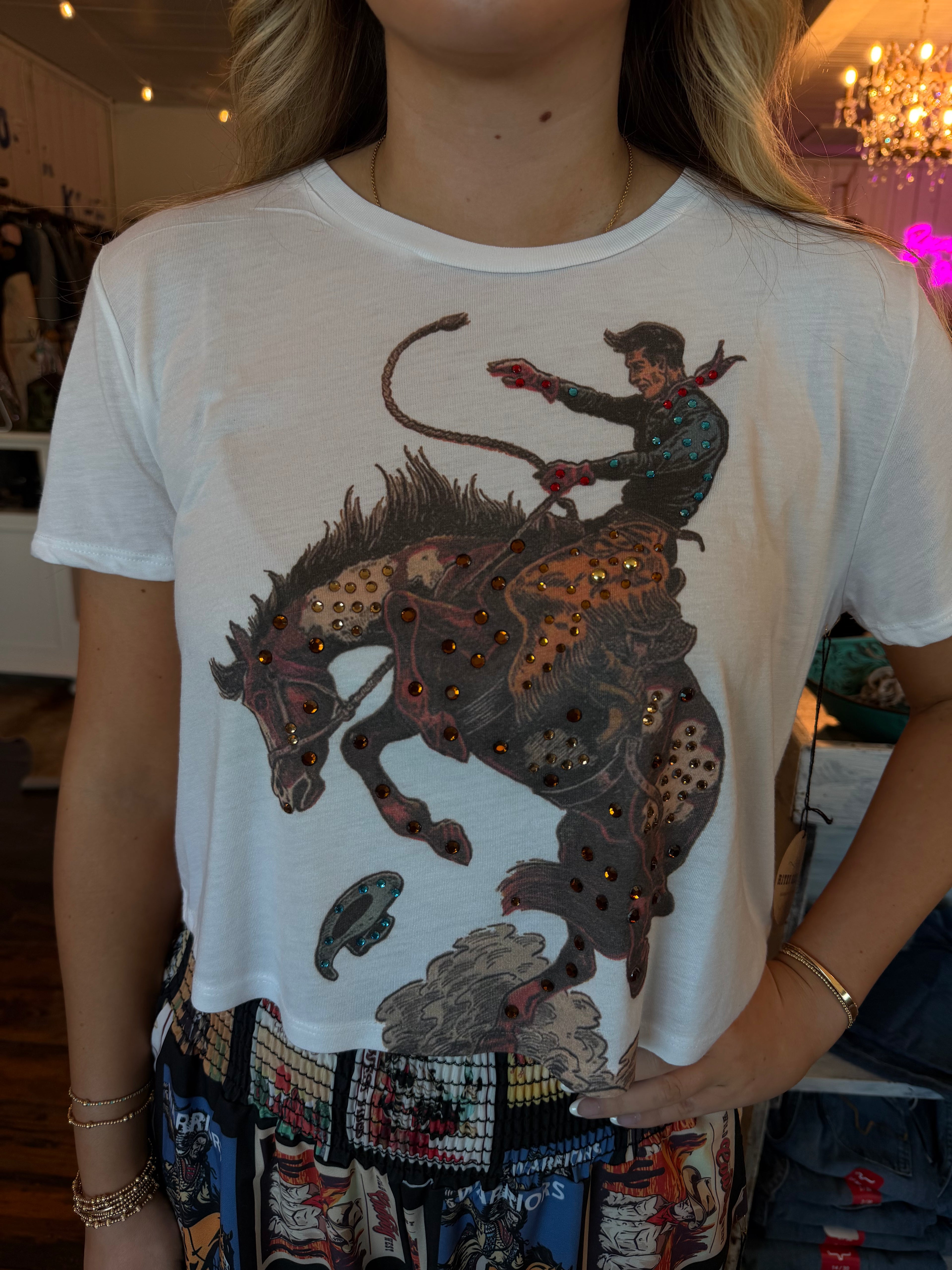 Cropped Bronc Tee