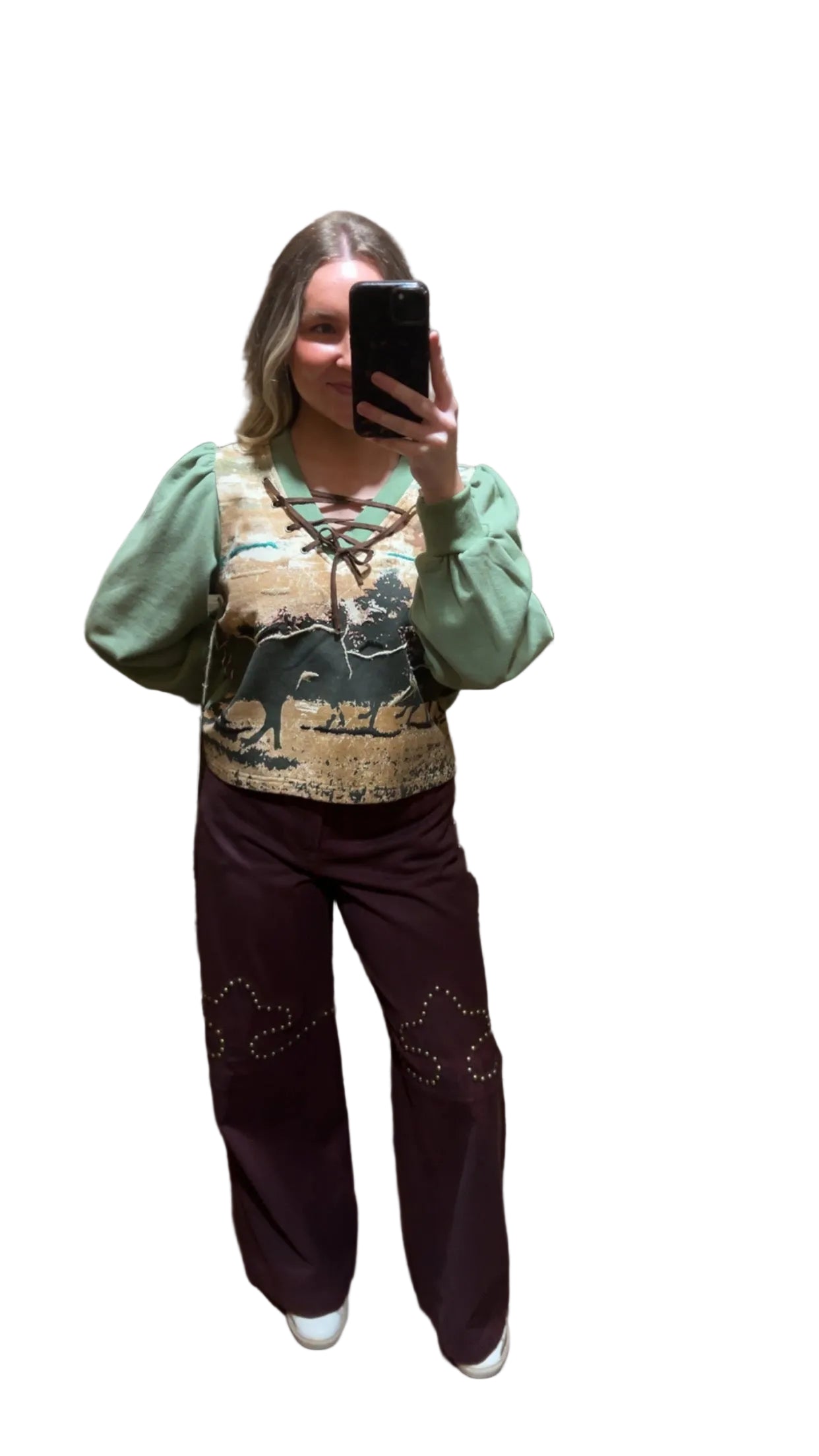 Double D Ranch Path to the Ponderosa Pants Oxblood