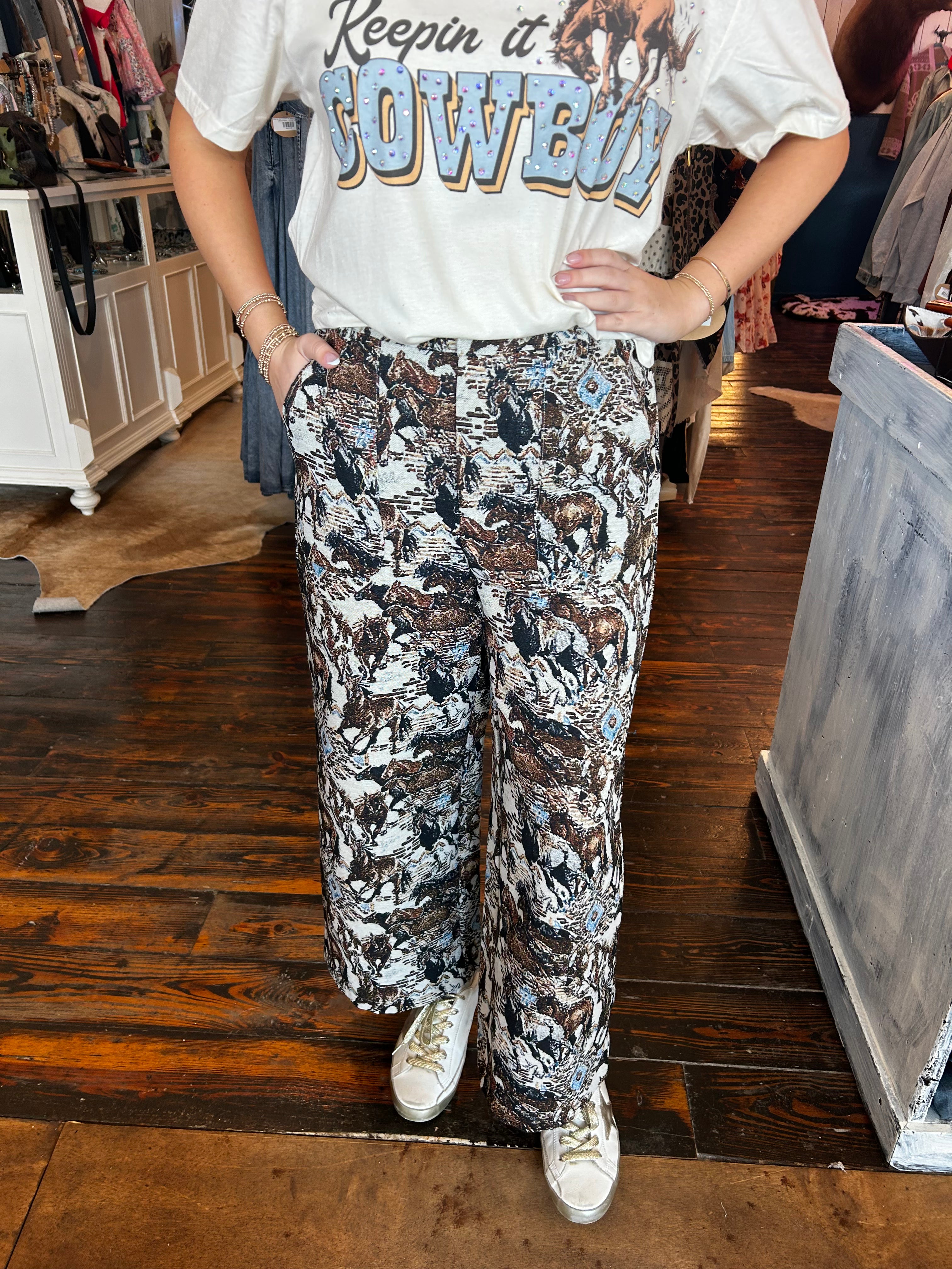 Wide Leg Horse Pants
