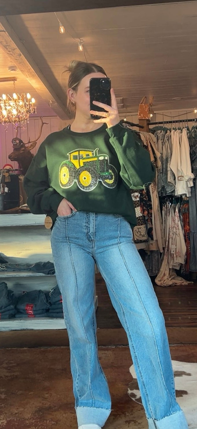 Sequins Tractor Sweatshirt
