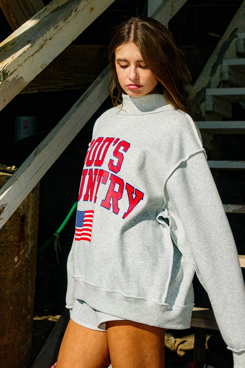 Gods Country Reversible Mock-neck Sweatshirt