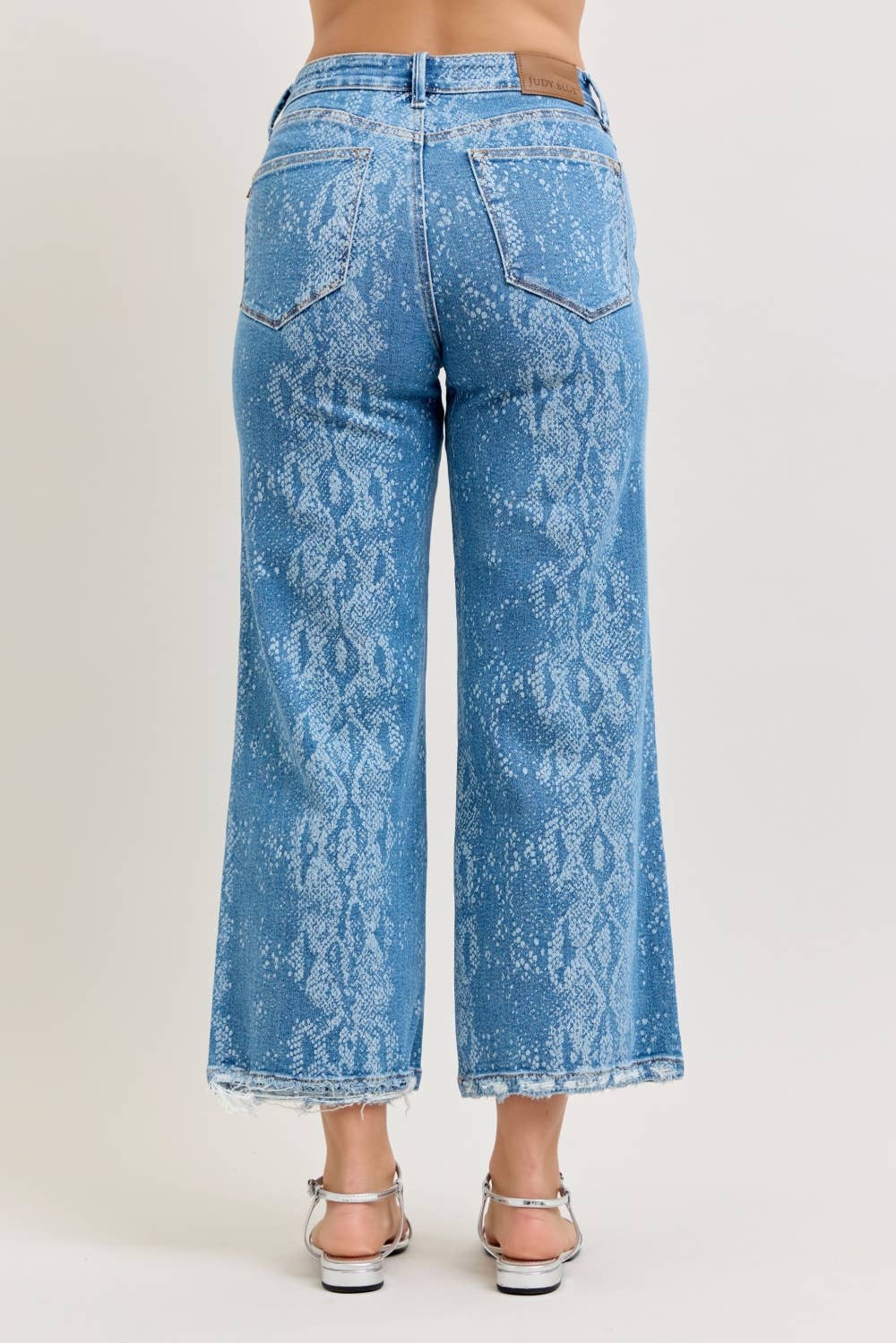Snake Skin Cropped Jean