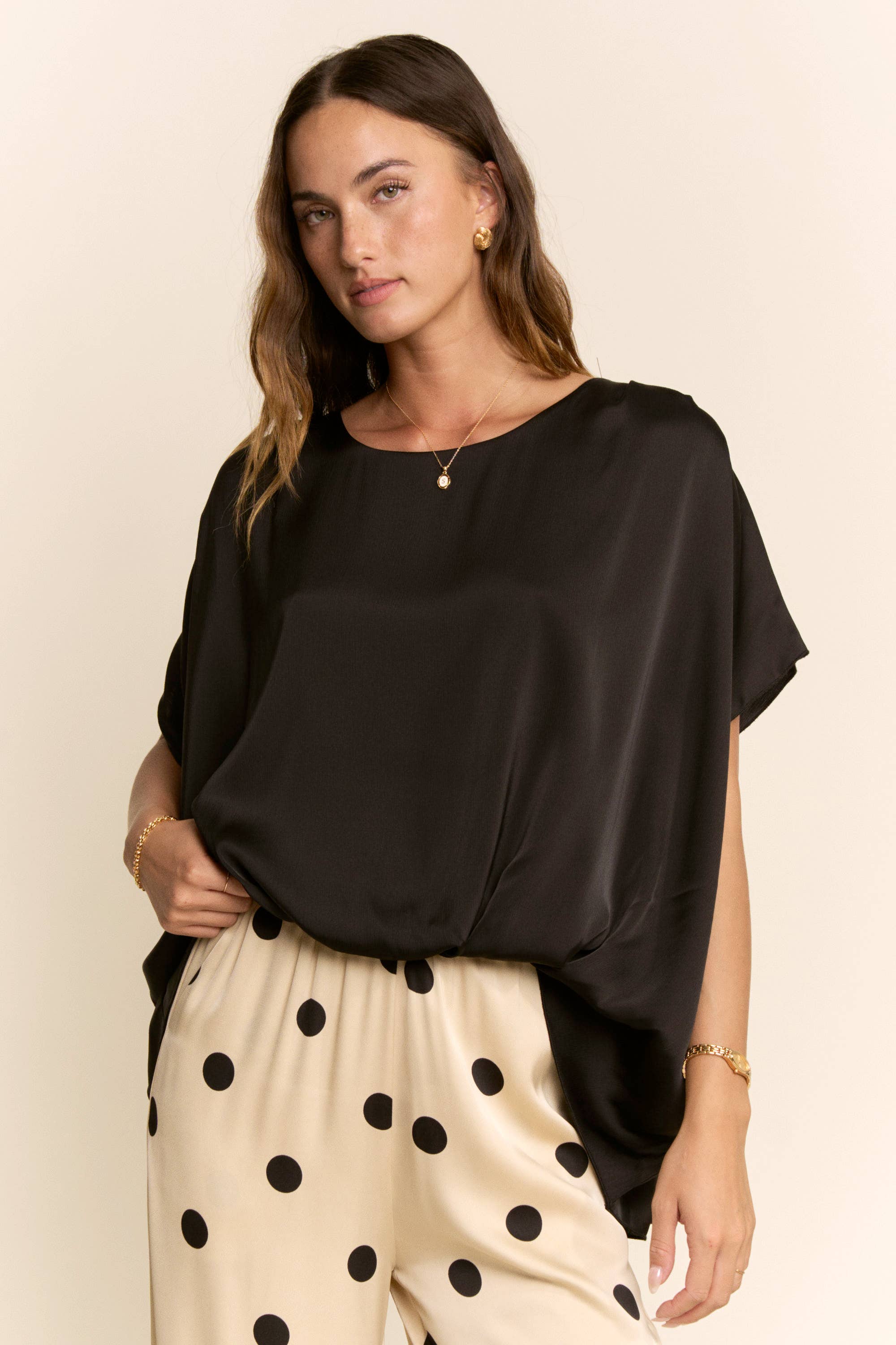 Bubble Cropped Blouse