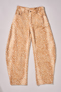 Bambi Deer Print Wide Leg Denim Pants