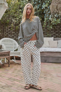 Polka Dot Barrel Leg Jeans