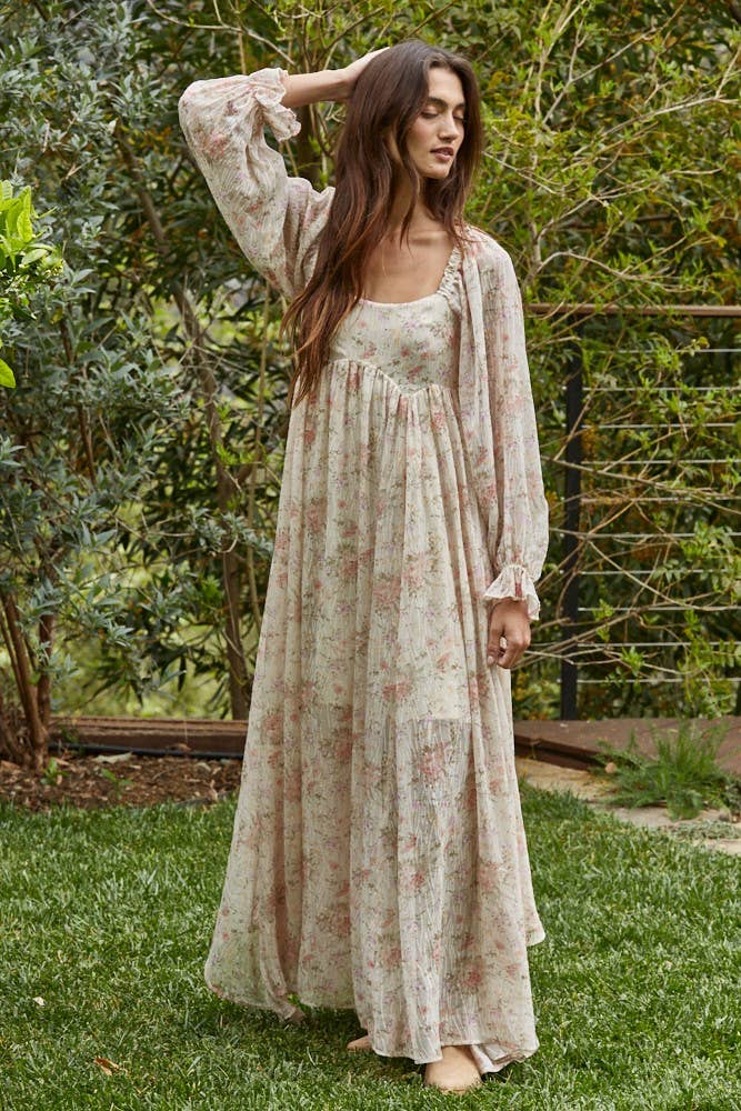 Floral BabyDoll Maxi Dress