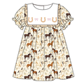 Summer Farm Horse Embroidery Dress