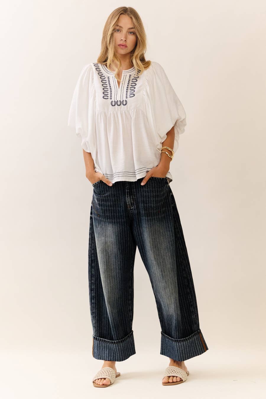 The Striped Barrel Carpenter Culottes Pants