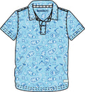 Boys Bandana Short Sleeve  Polo