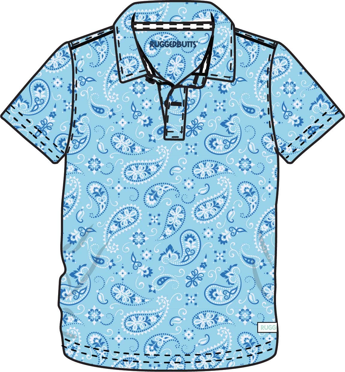 Boys Bandana Short Sleeve  Polo