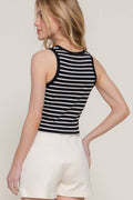 Round Neck Striped Tank