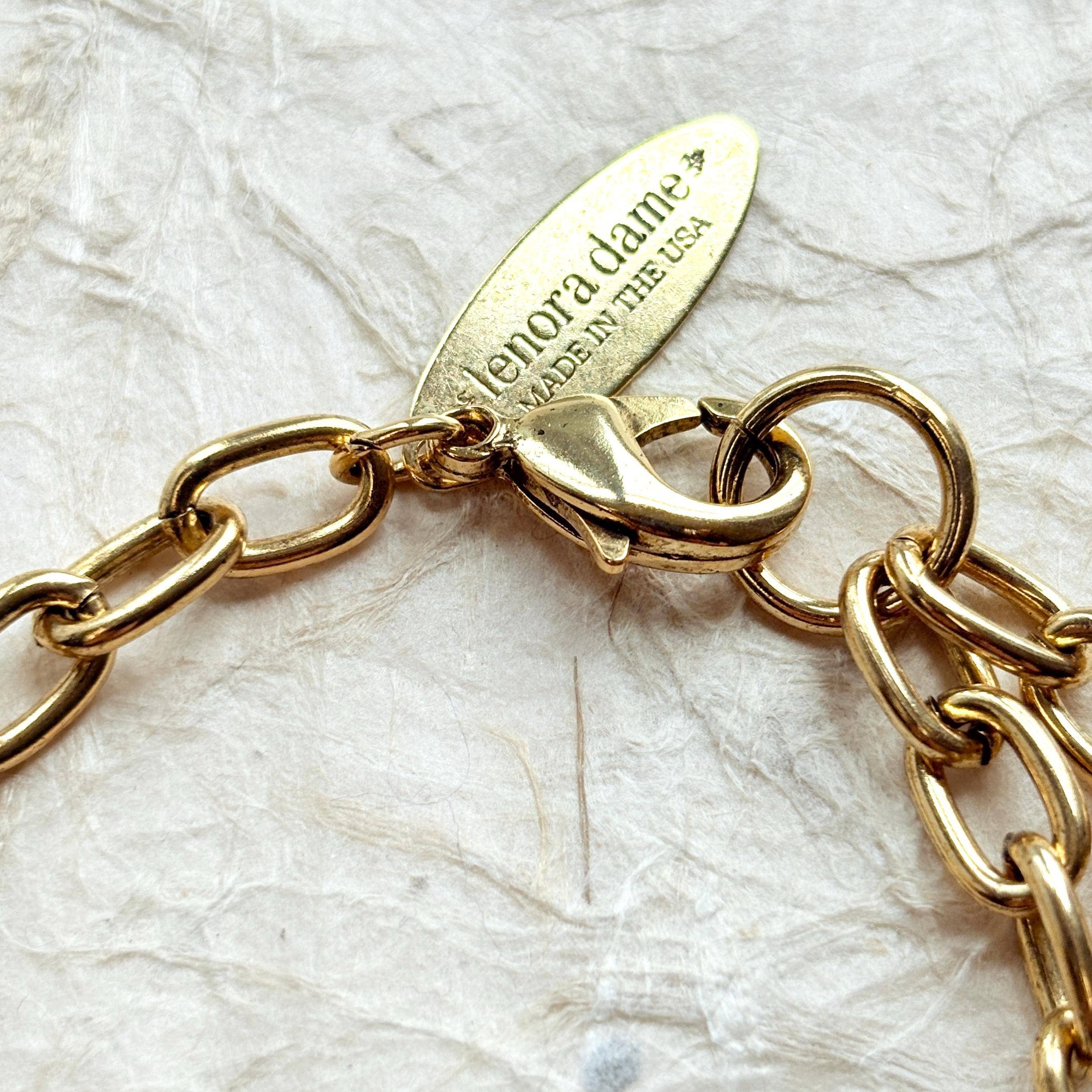 Cap Charm Necklace in Cream Pearl