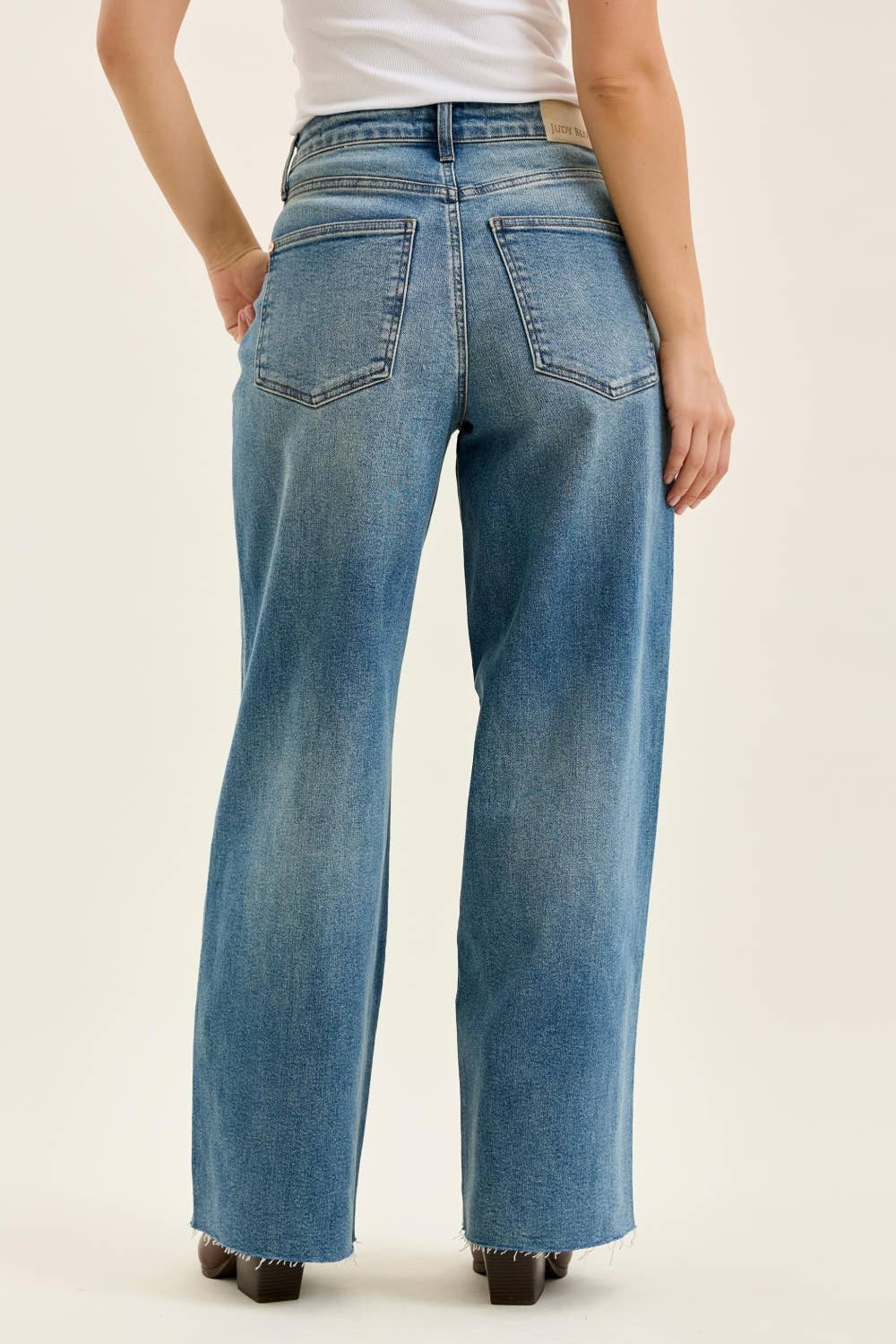 Rigid Front Wide Leg Jeans