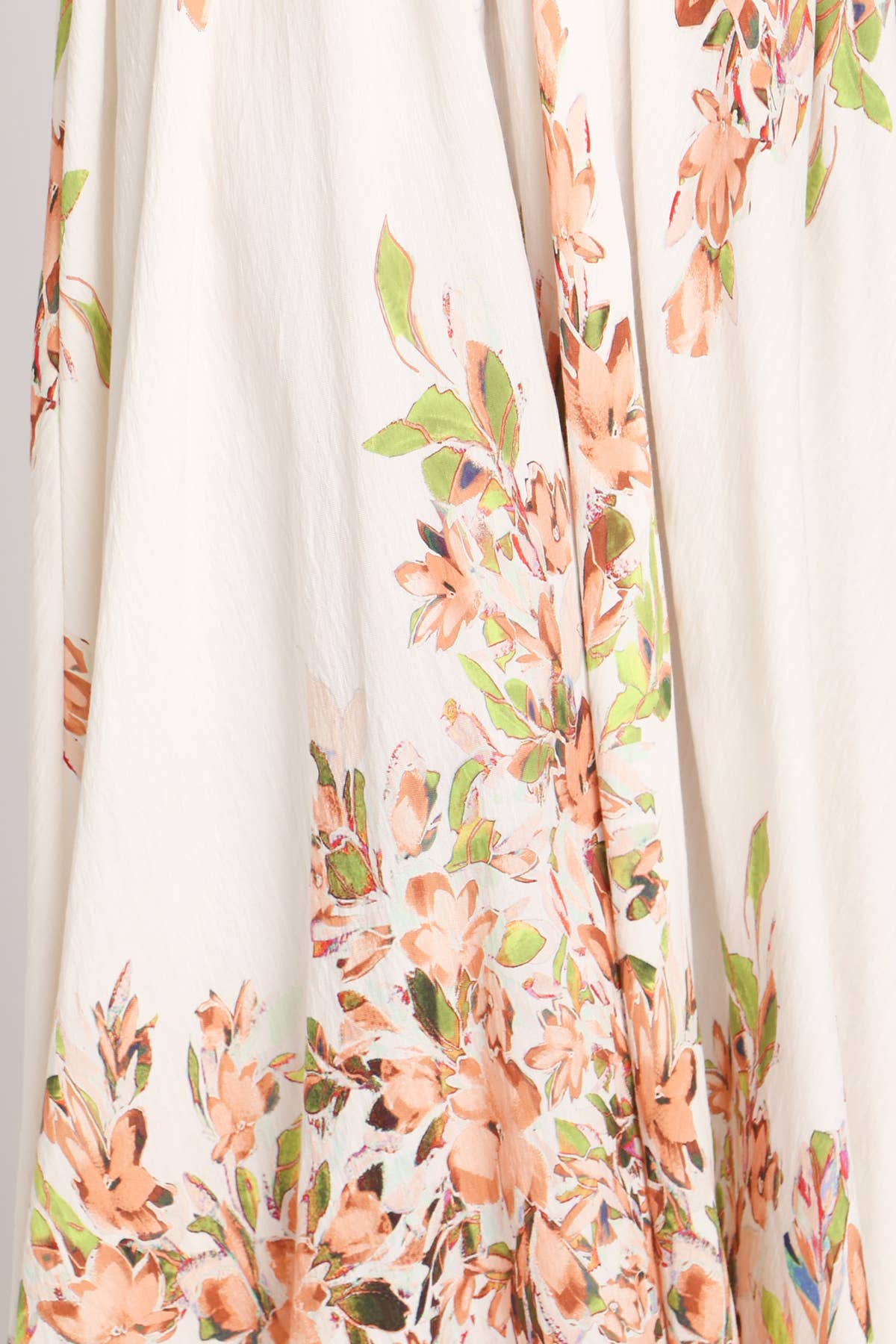 Floral Print Belted Puff Button Up Maxi Dress