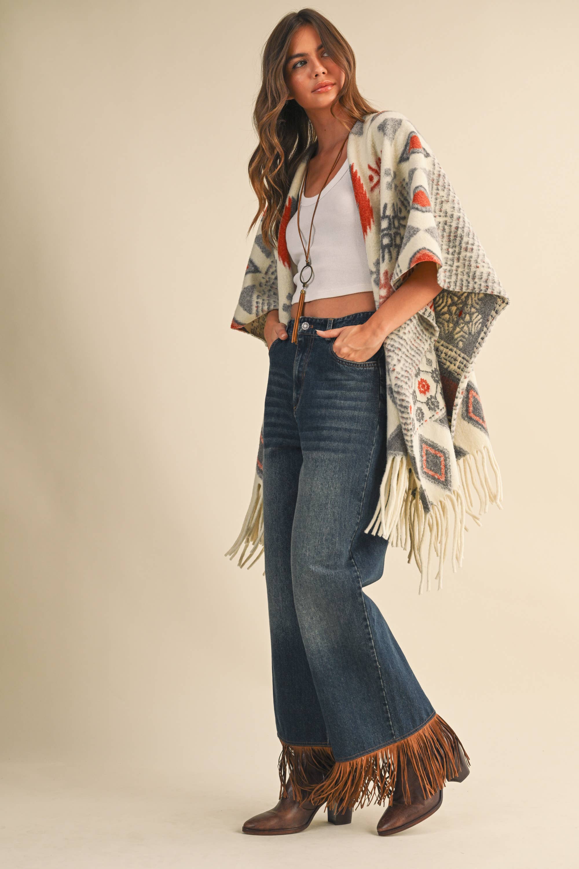 Fringe Bottom Jeans