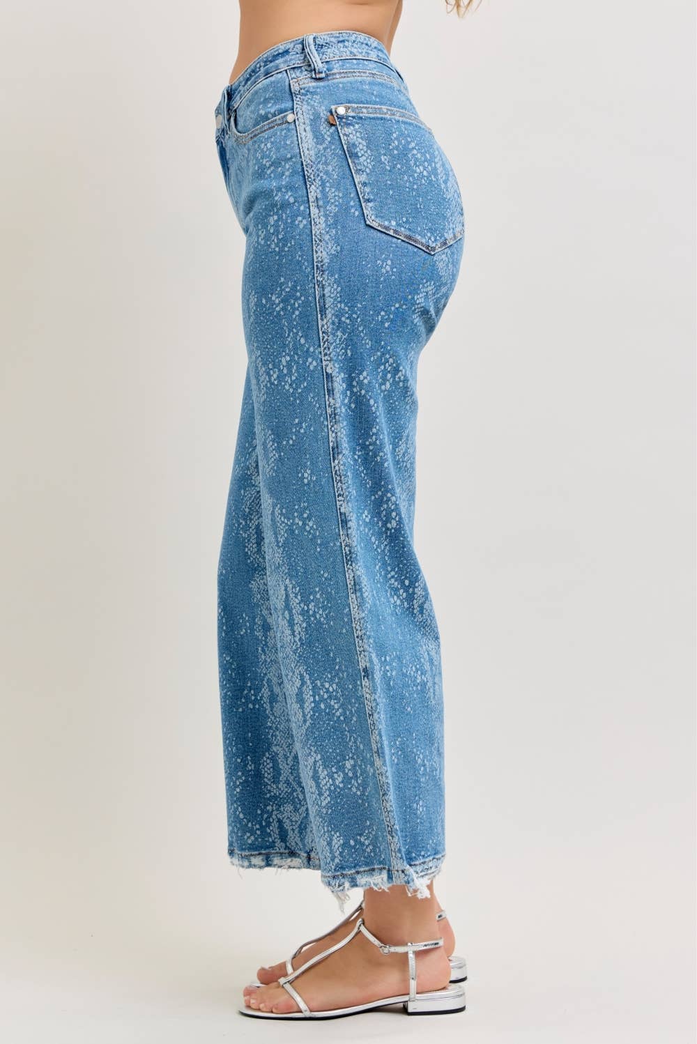 Snake Skin Cropped Jean