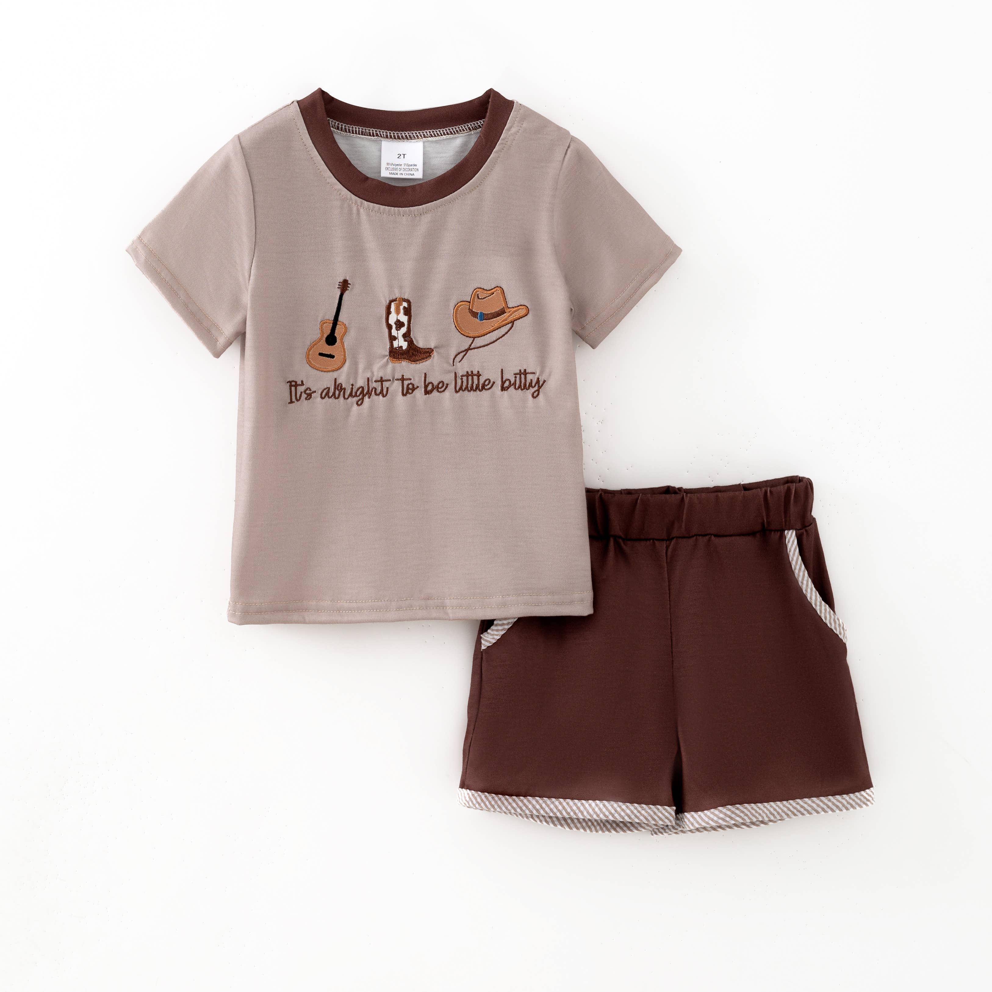 Kids Summer Fall Western Boots Farm Embroidery Sibling Clothes