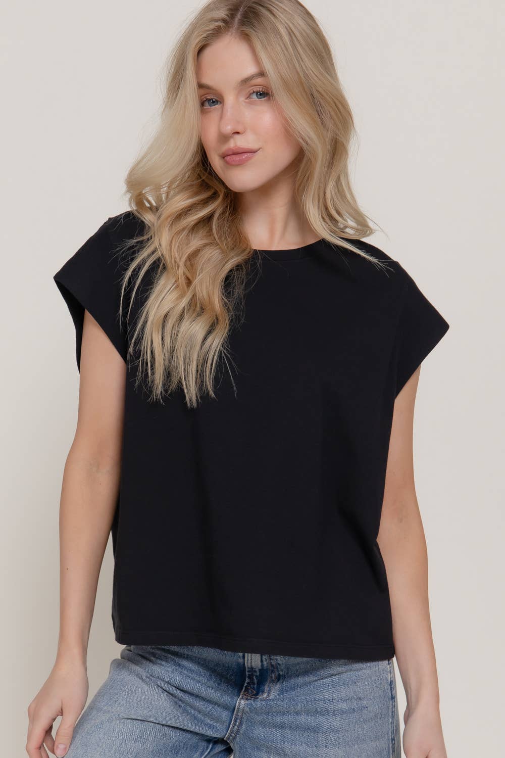 Sleeveless Round Neck Tee
