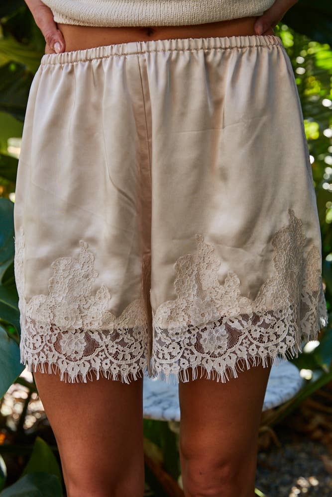 Satin Lace Short